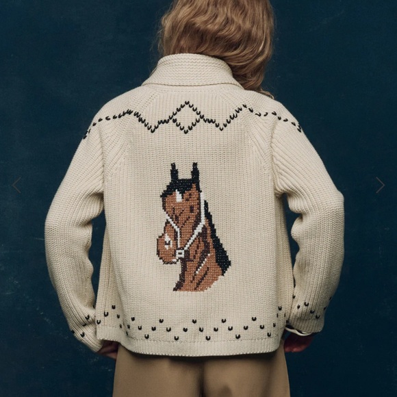 The Great. Lodge Horse Cardigan *as seen on The Pitt* size 3 or Large - Picture 5 of 12